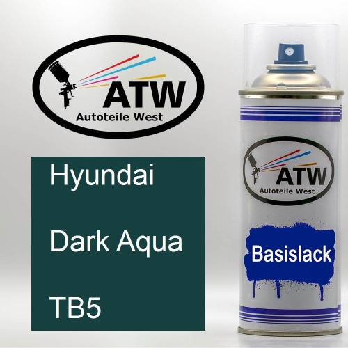 Hyundai, Dark Aqua, TB5: 400ml Sprühdose, von ATW Autoteile West.